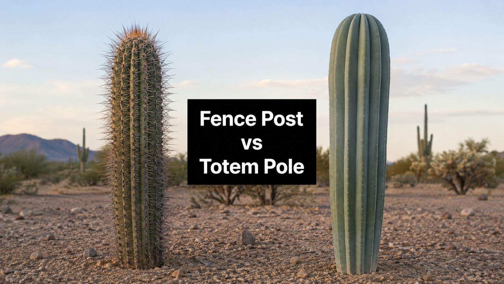 Mexican Fence Post Cactus vs Totem Pole Cactus