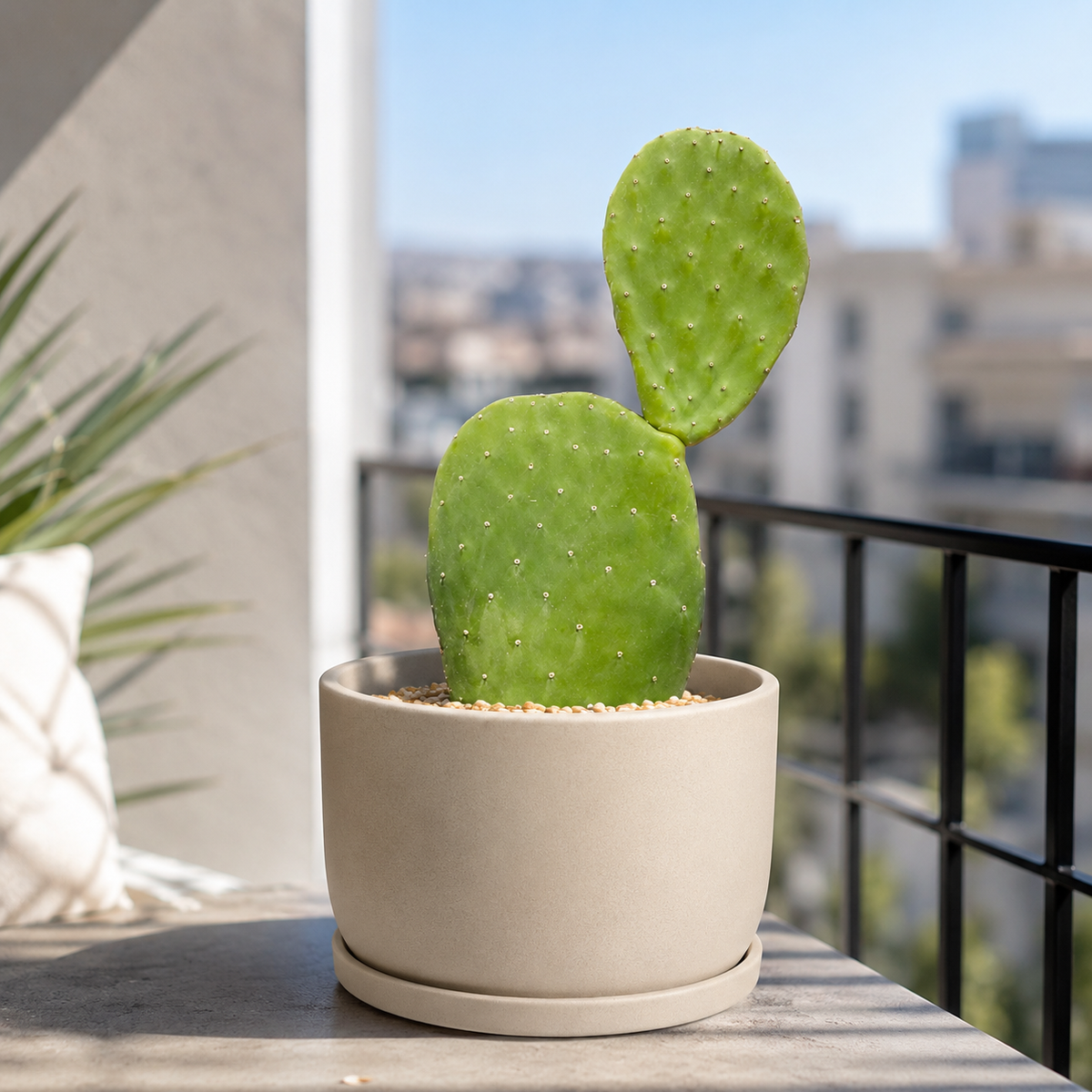 Live Nopal Prickly Pear with large flattened green pads and architectural growth.