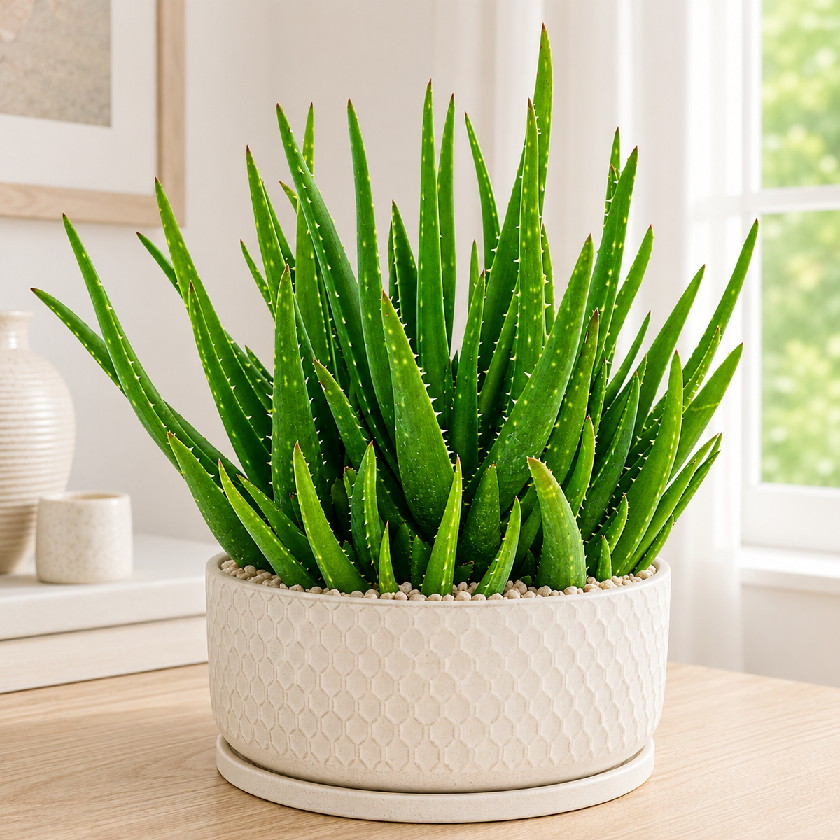 Aloe 'Crosby's Prolific' live plant with a compact rosette of fleshy green pointed leaves.