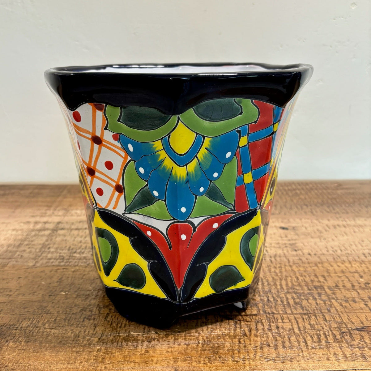Hand-Made and Hand-Painted Talavera Cactus Planter From Mexico For Sale Online