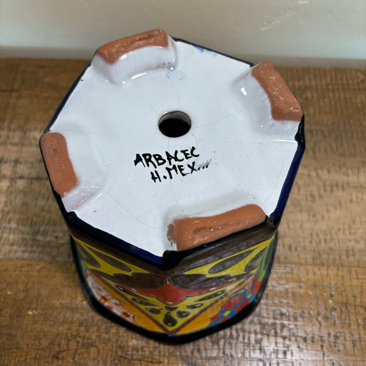 Hand-Made and Hand-Painted Talavera Cactus Planter From Mexico For Sale Online