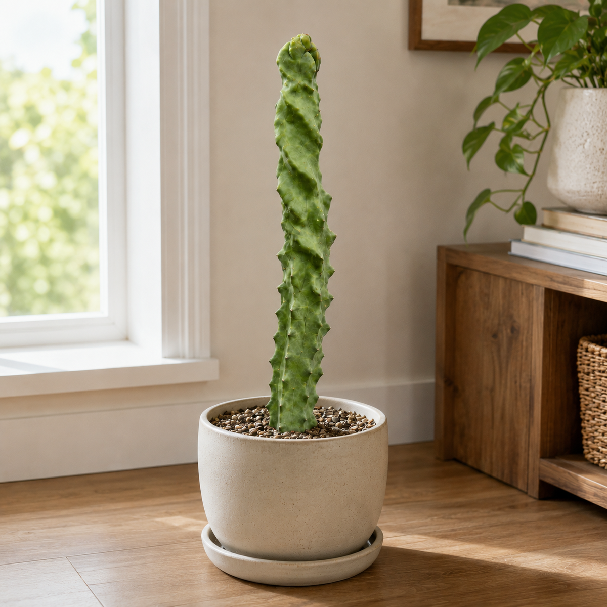 Spiral Totem Pole Cactus live plant, alternate product view 2