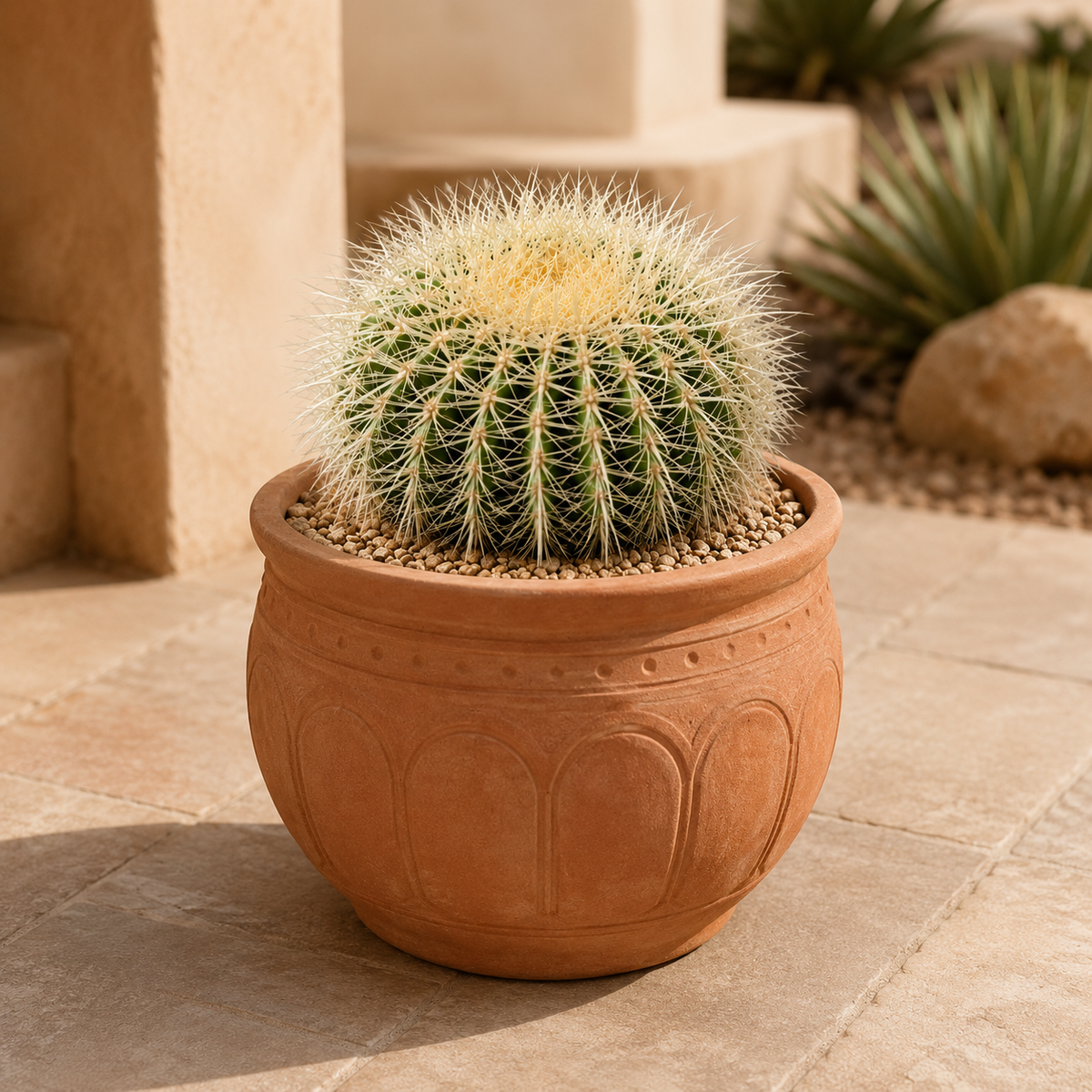 Golden Barrel Cactus var. albispinus